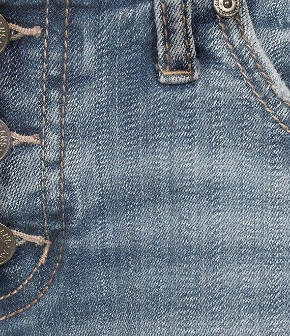 Silver Jeans Co. Mid Rise Relaxed Fit Frayed Hem Boyfriend Shorts Product Image