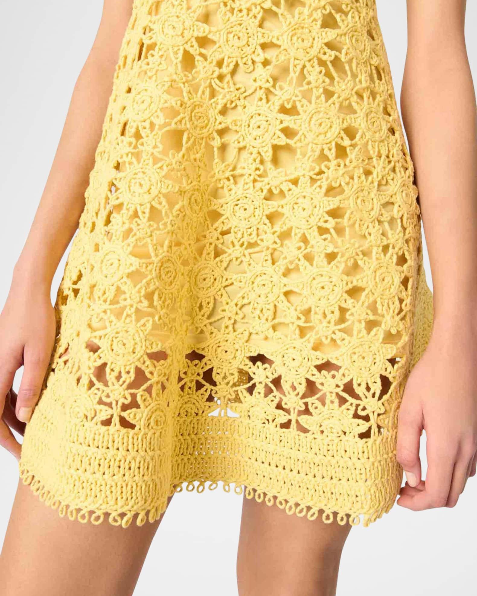 Rust Crochet Mini Dress Product Image