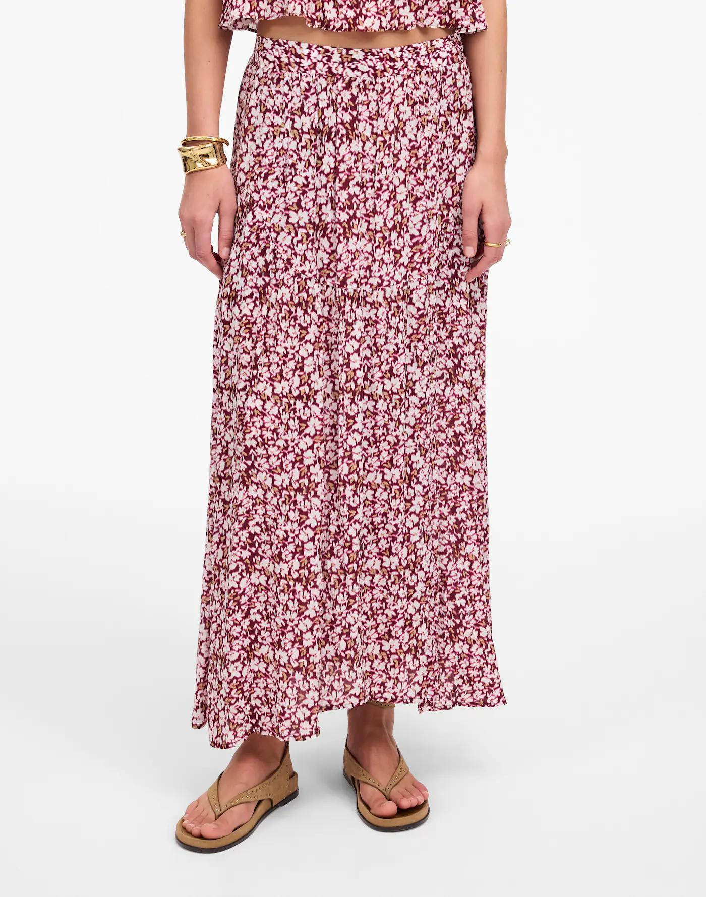 Shirred Maxi Skirt Product Image
