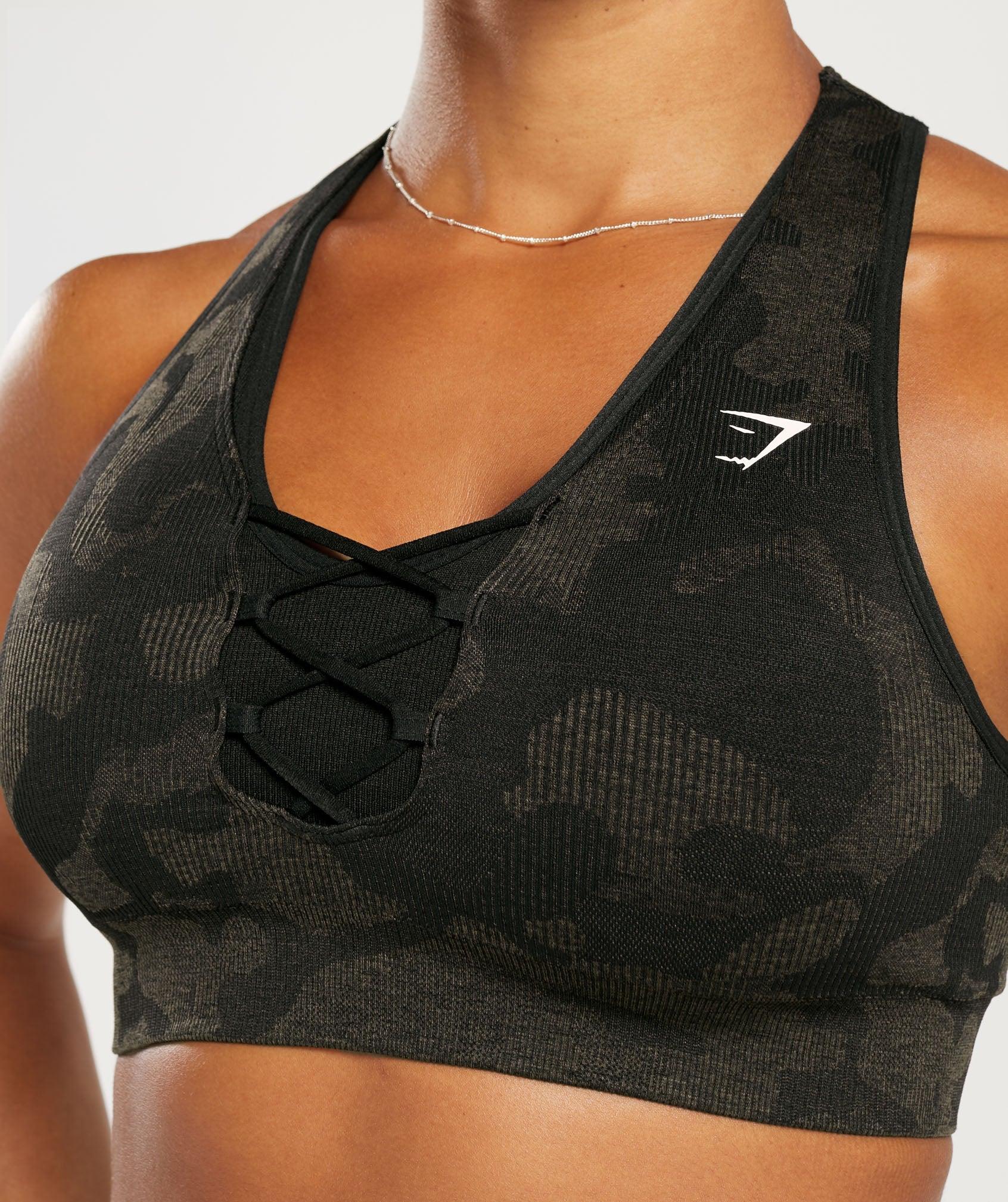 Adapt Camo Seamless Ribbed Sports Bra Product Image