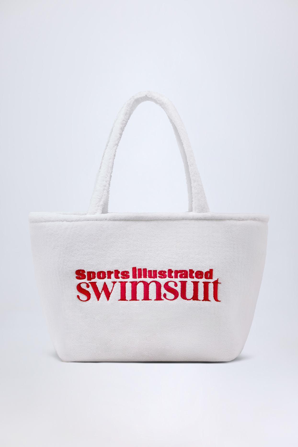 Towelling Tote Bag in White Product Image