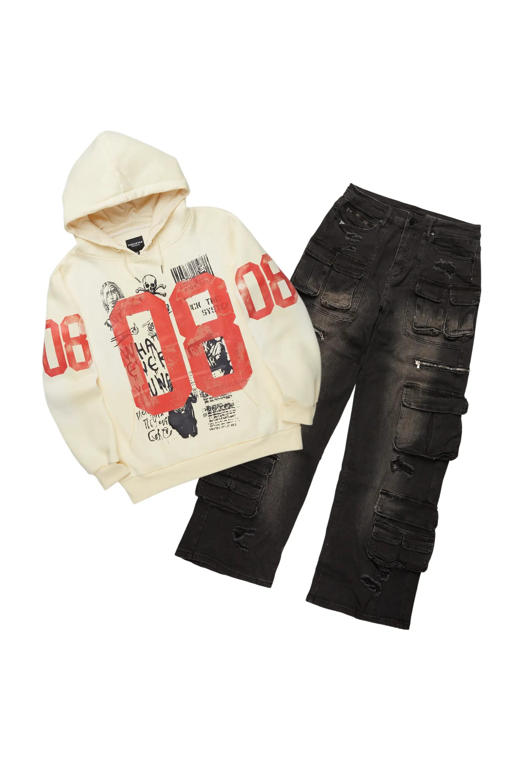 Grill Sand Hoodie/Baggy Fit Jean Bundle Male Product Image