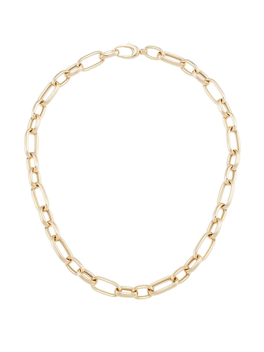 Womens 14K Yellow Gold Oval-Link Chain Necklace Product Image