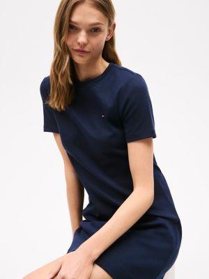 Slim Fit Solid Short-Sleeve Dress Product Image