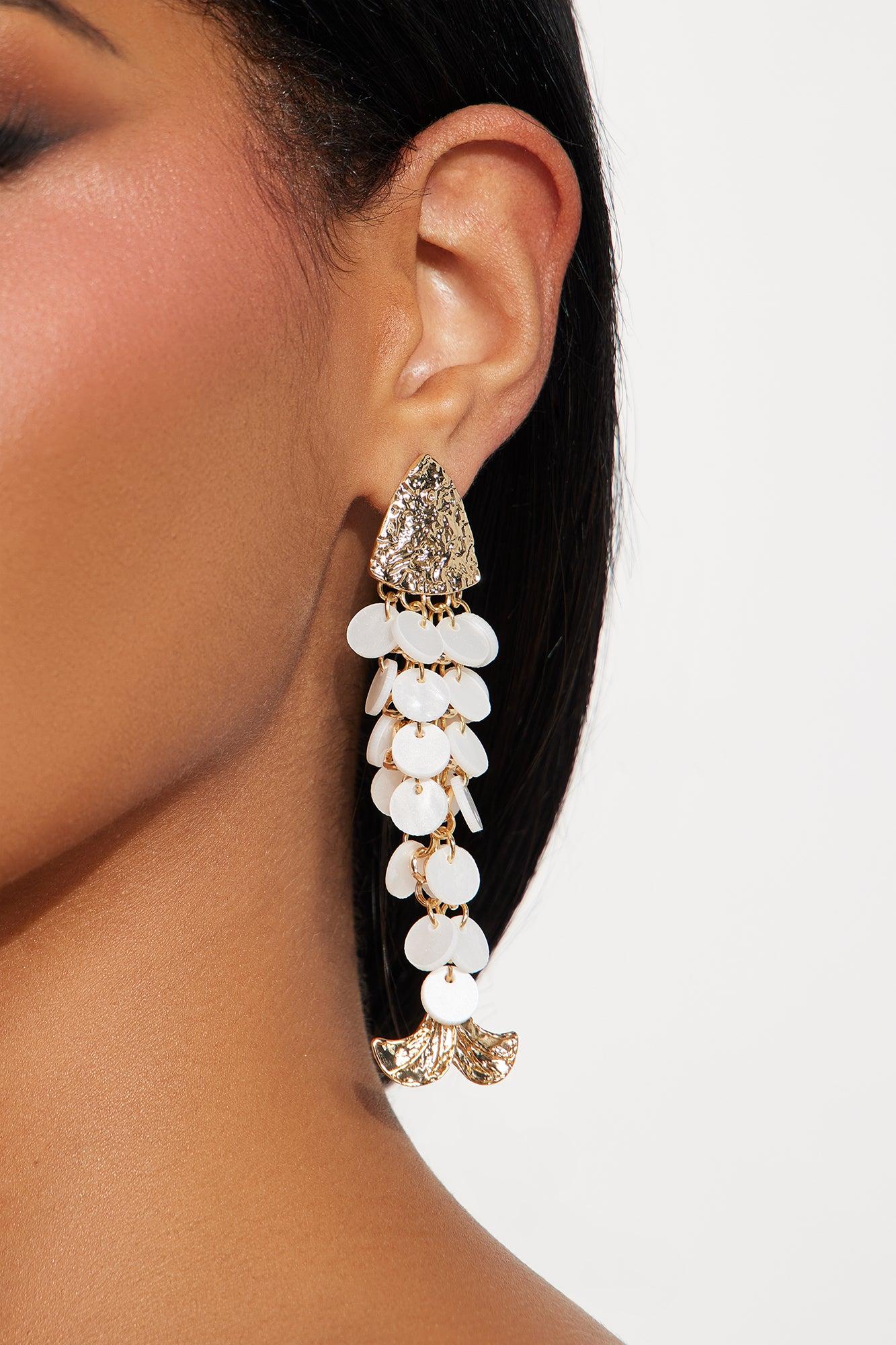 Fin And Fancy Drop Earrings - Gold/combo Female Product Image