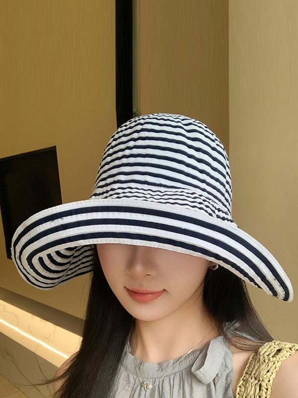 Split-Joint Striped Sun Hat Product Image