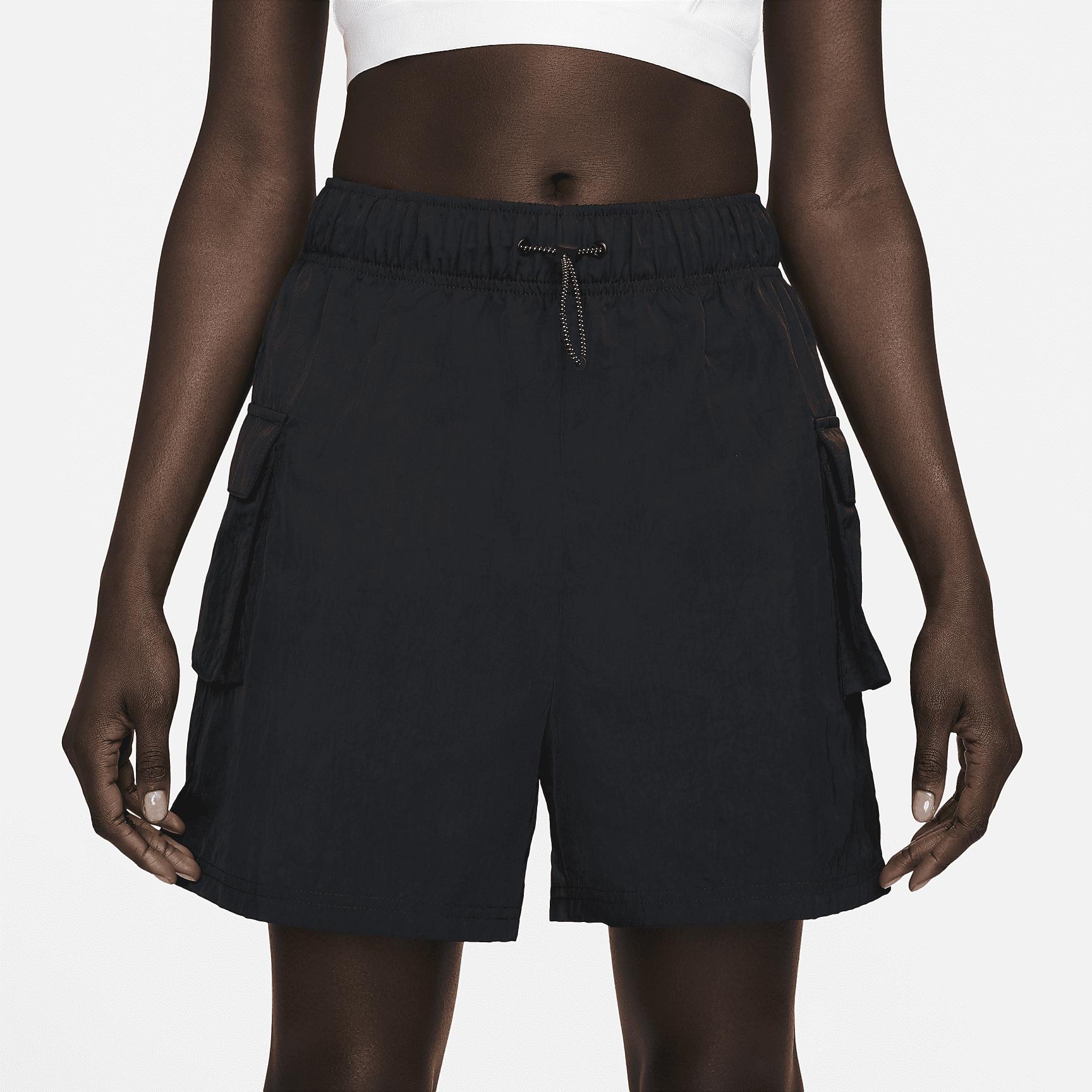 Womens Nike Sportswear Essential Woven High-Rise Shorts | DM6247-010 Product Image