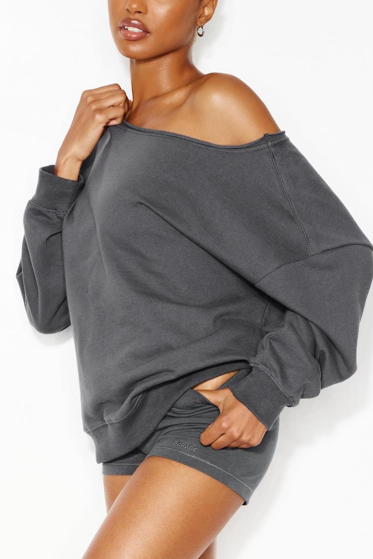 SoftTerry™ Off Shoulder Sweatshirt Product Image