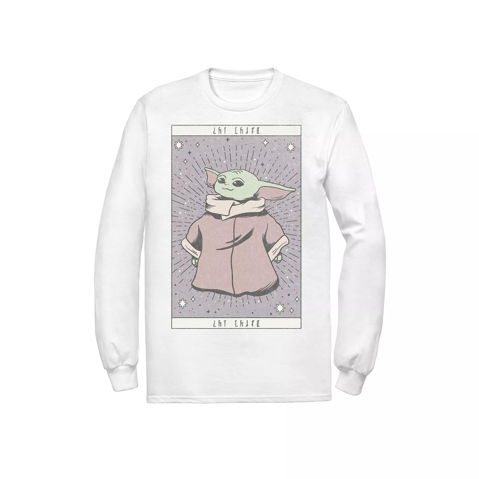 Men's Star Wars The Mandalorian The Child Card Portrait Tee, Size: Small, White Product Image