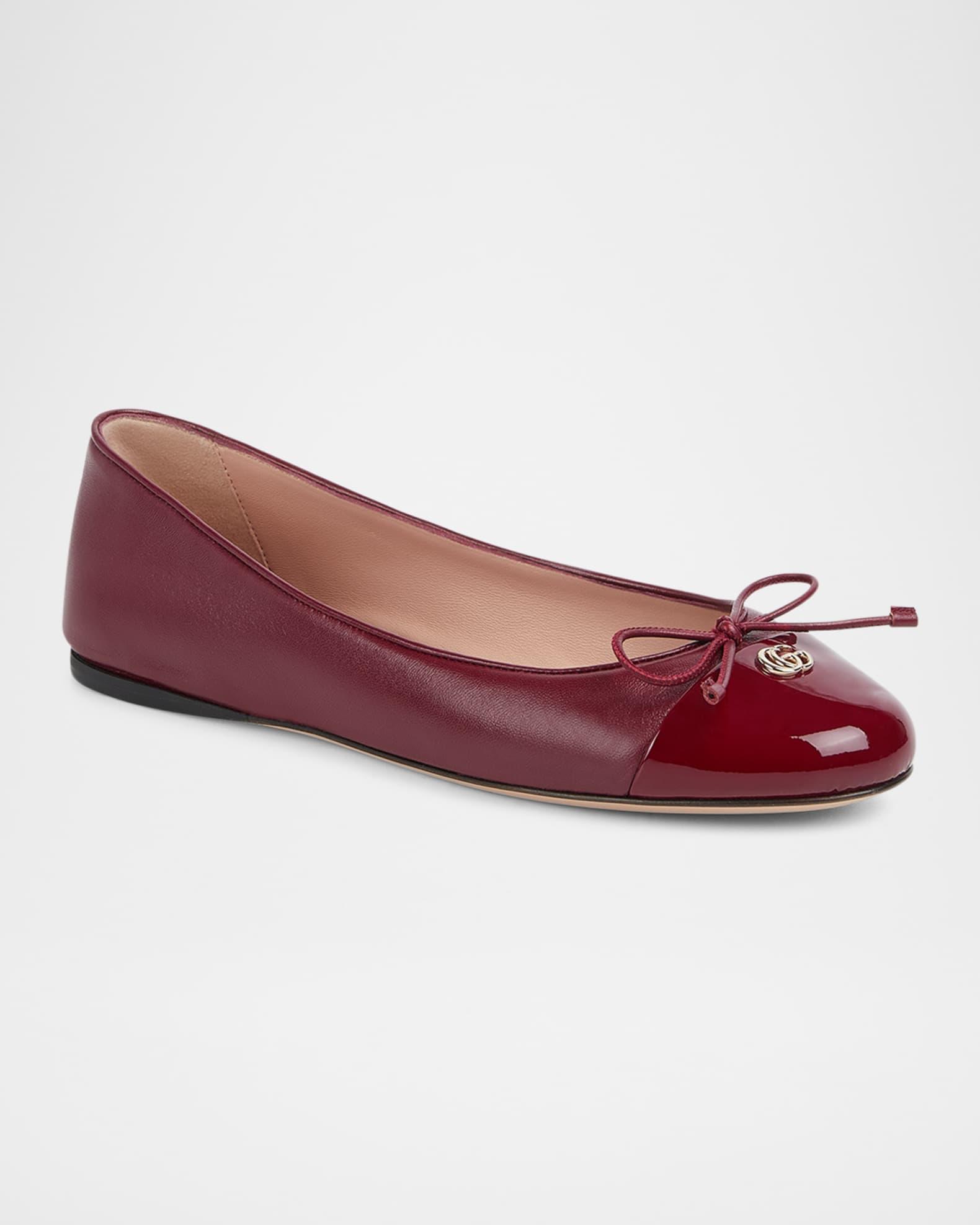 New Marmont GG Nappa Leather Ballerina Flats Product Image
