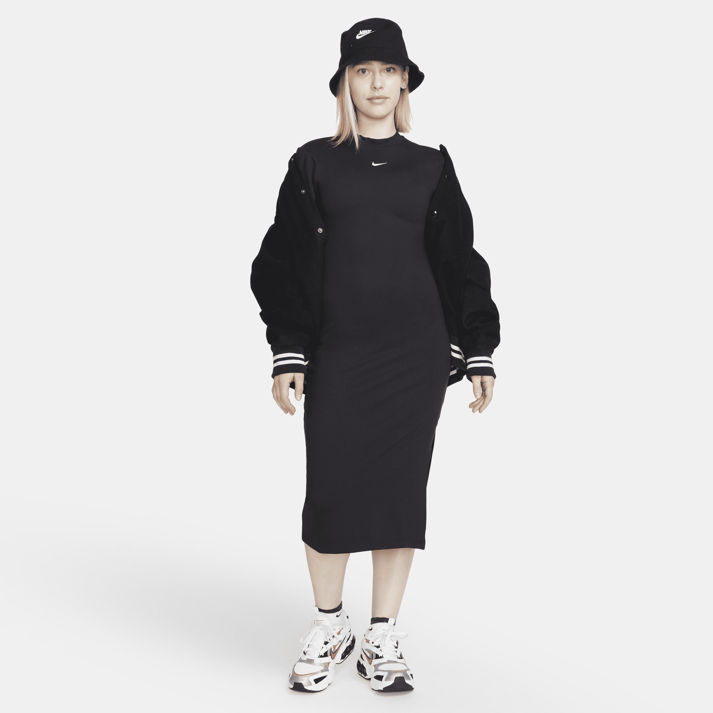 Womens Nike Sportswear Essential Tight Midi Dress | DV7878-010 Product Image