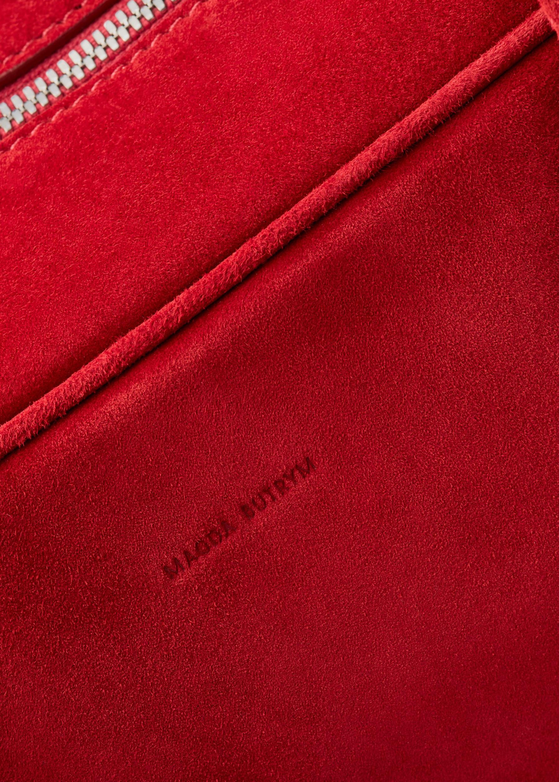 Large Brigitte bag in red suede Product Image