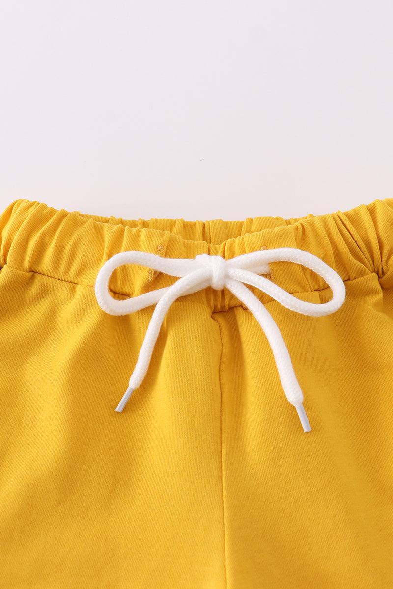 Purple gold LSU GAME DAY glitter shorts set Product Image