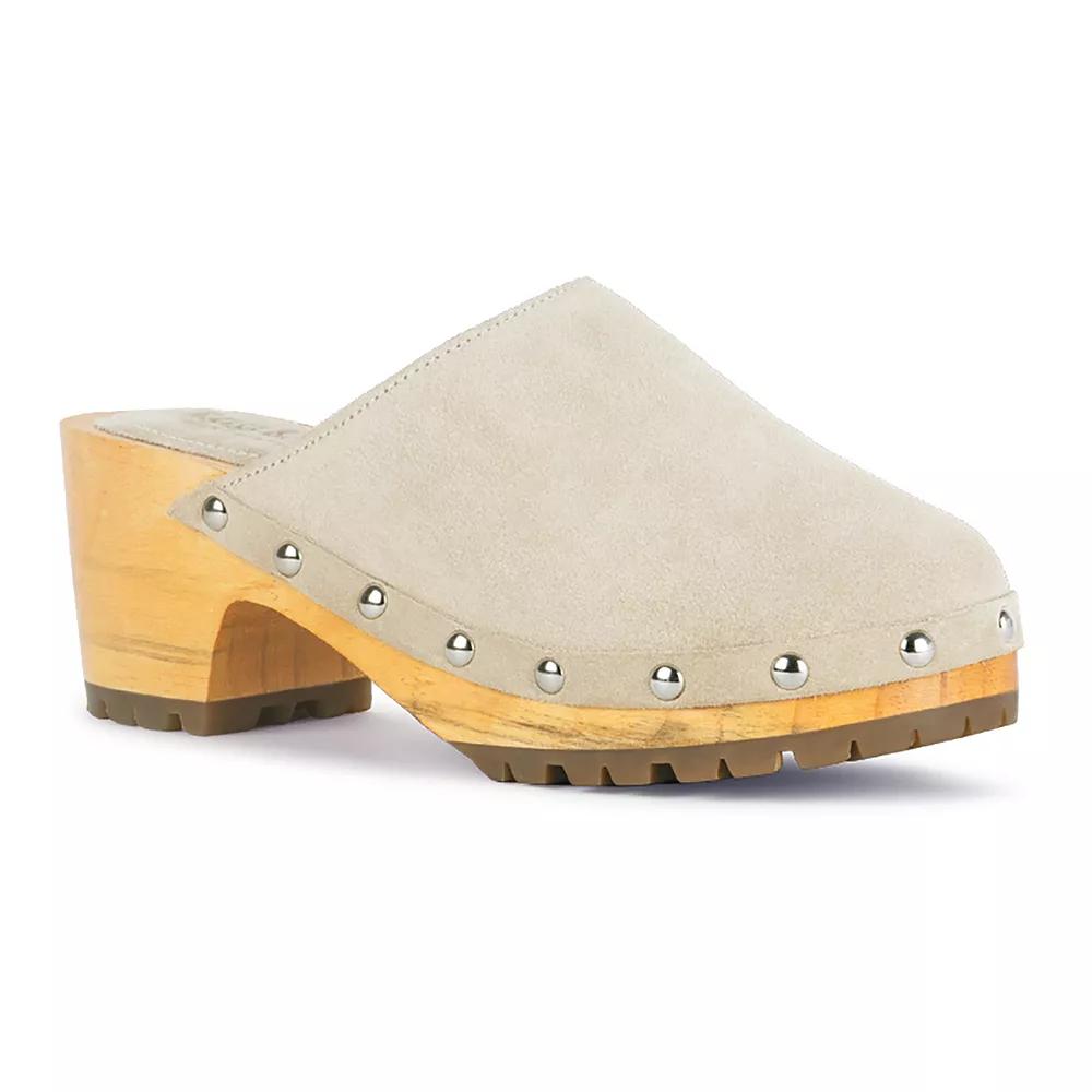 Rag & Co Cedrus Women's Suede Heeled Clogs, Size: 10, Brown Product Image