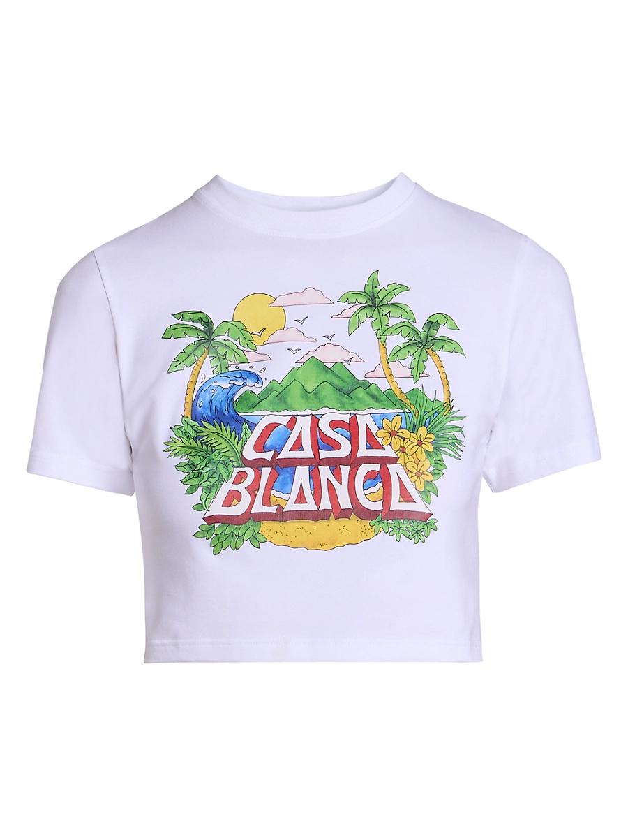 Womens Casa Beach Wave Printed Baby T-Shirt Product Image