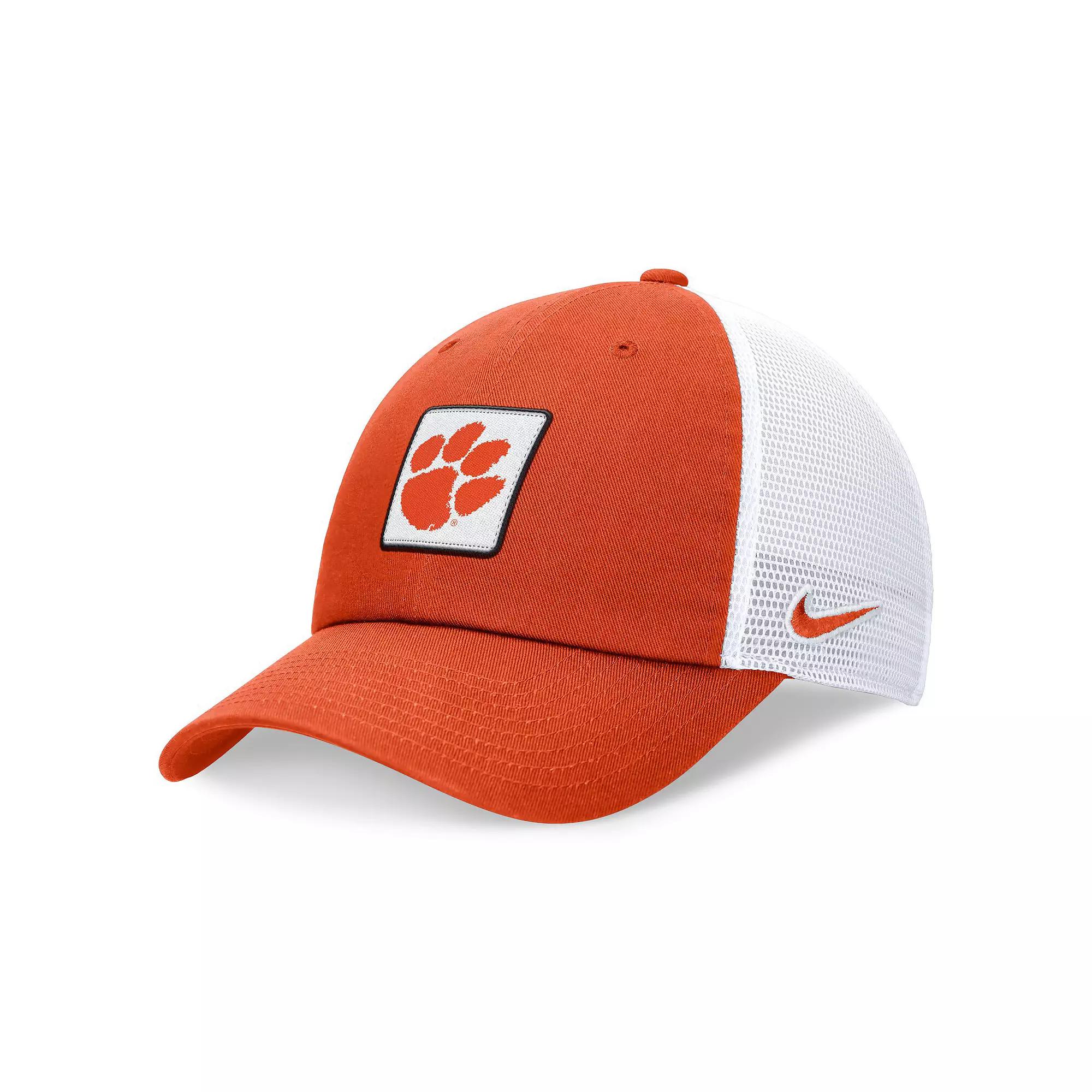 Men's Nike Orange/White Clemson Tigers Primetime Club Trucker Adjustable Hat, Size: Medium/Large Product Image