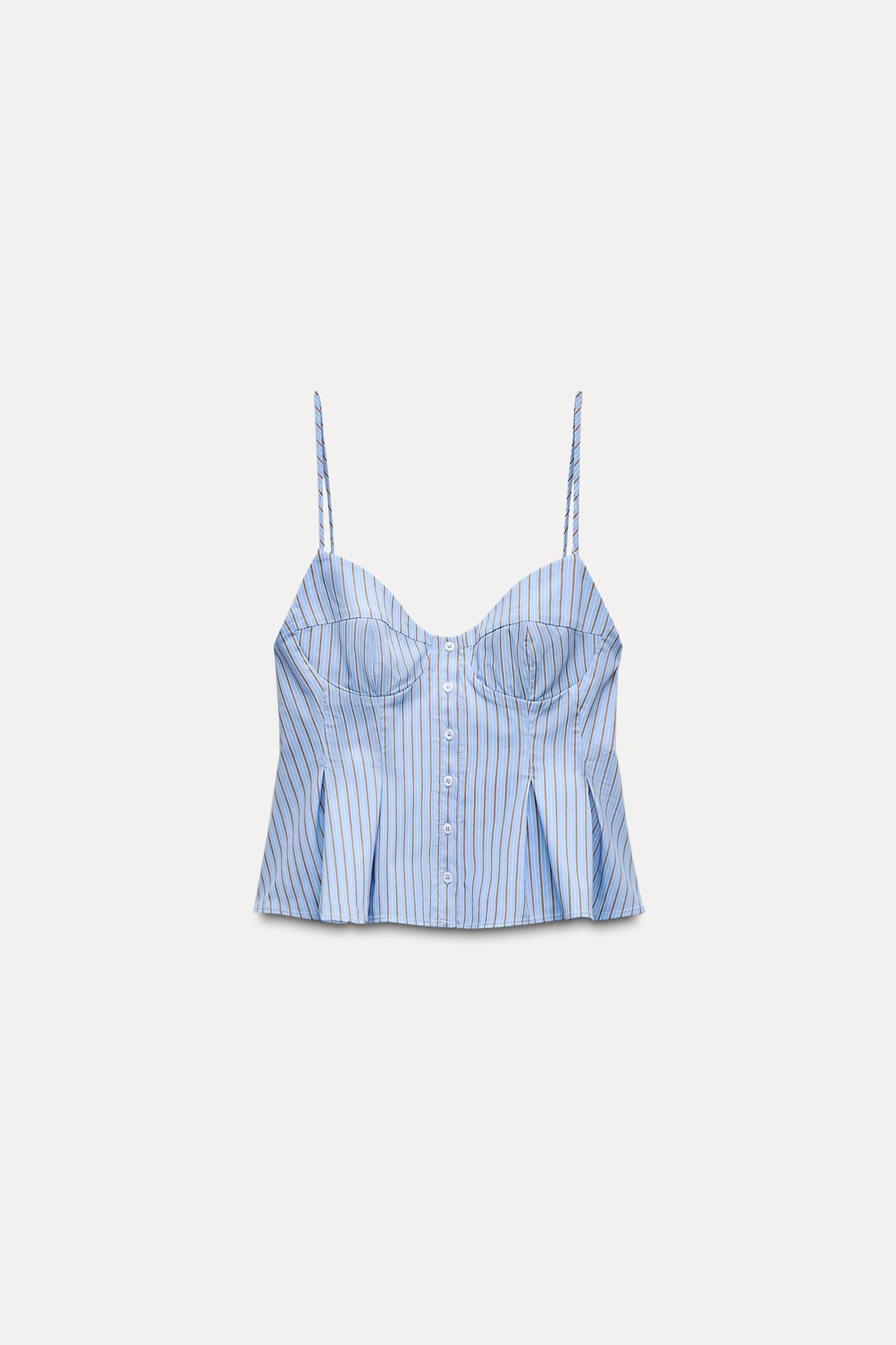 PLEATED POPLIN TOP Product Image