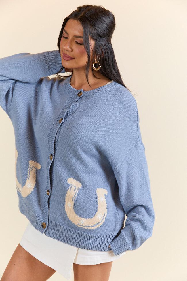 Golden Stirrups Horseshoe Cardigan Product Image