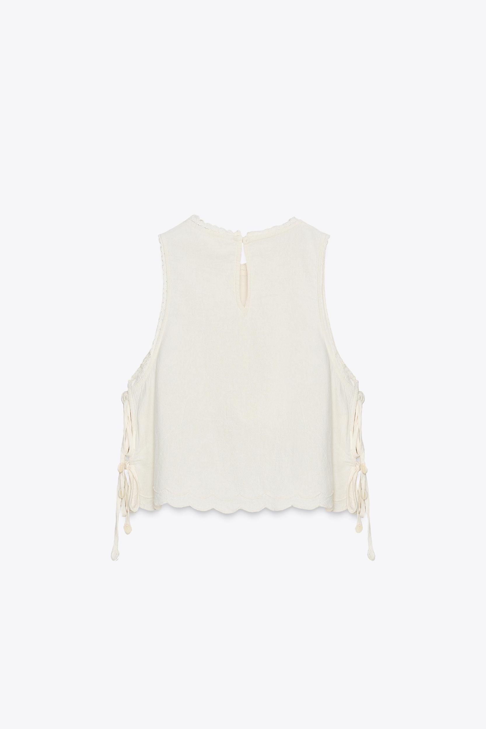 EMBROIDERED TIE TOP Product Image