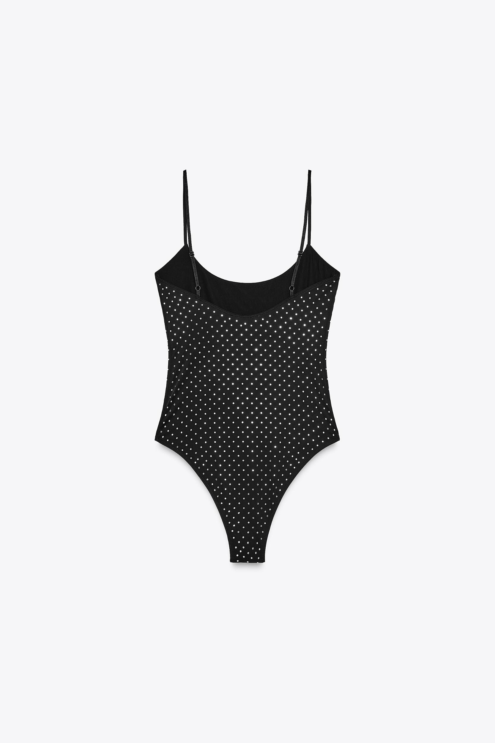 RHINESTONE POLYAMIDE BODYSUIT Product Image