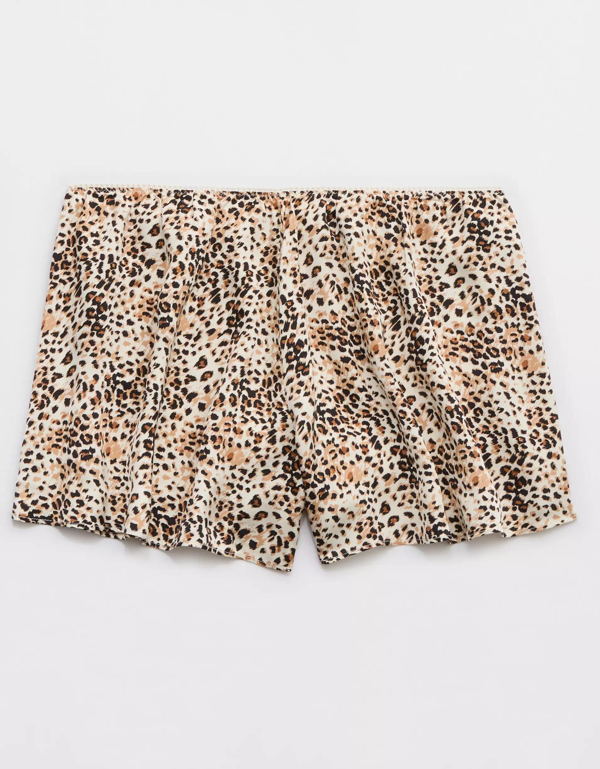 Aerie Off-Duty Satin Flirty Boxer Product Image