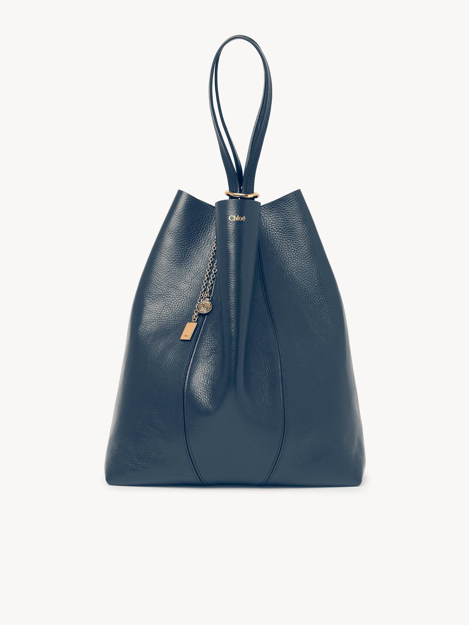 Large Chloé Spin tote bag in grained leather Product Image