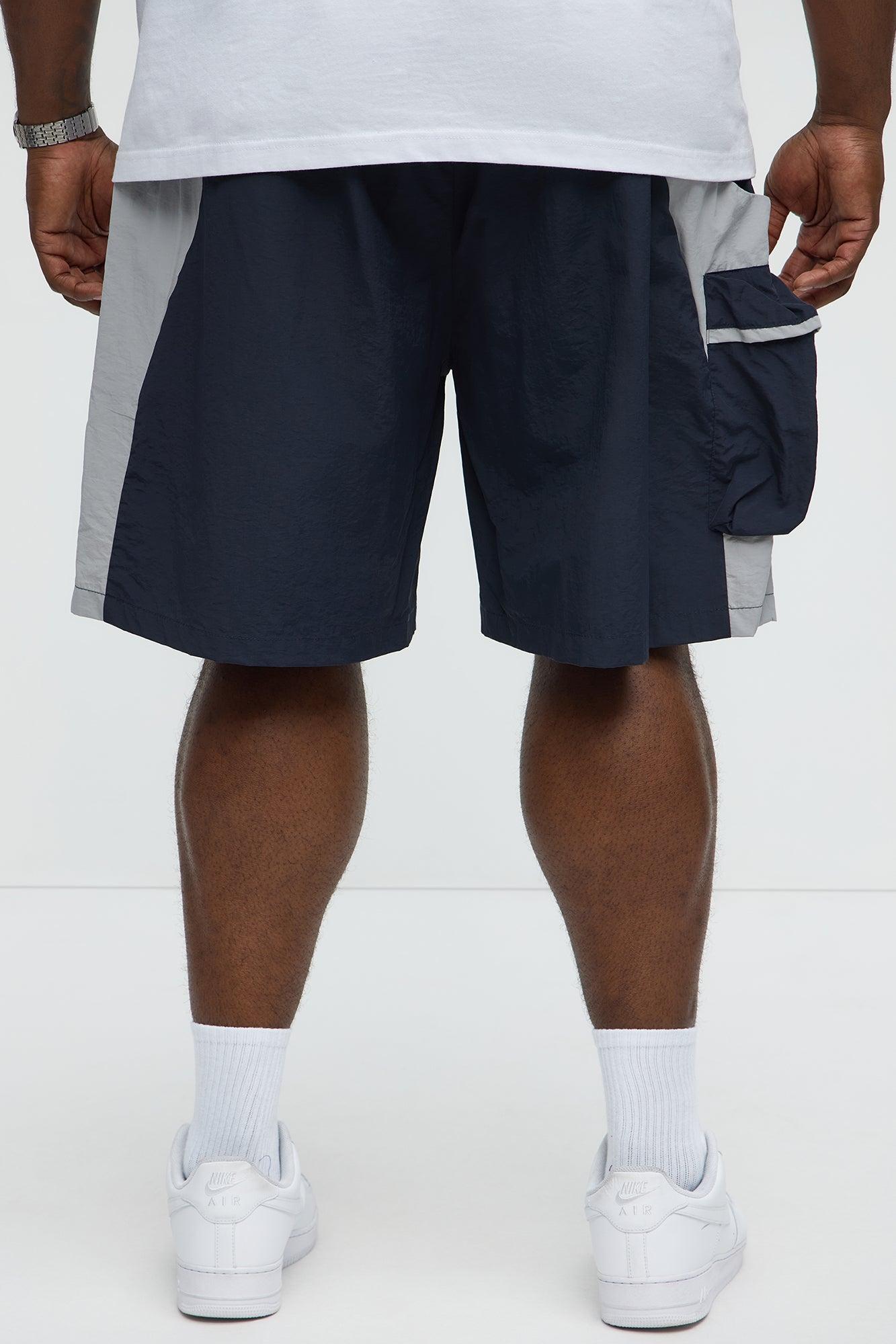 Side With Me Zipper Nylon Short - Blue/combo Male Product Image