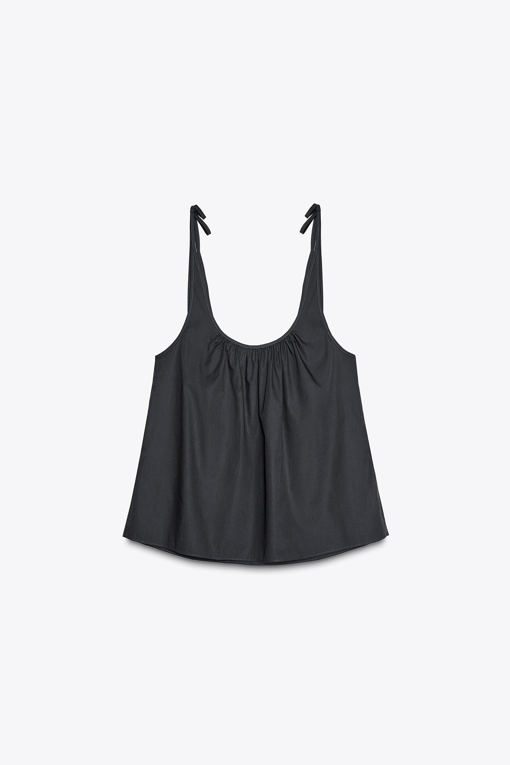 DRAPED POPLIN TOP Product Image