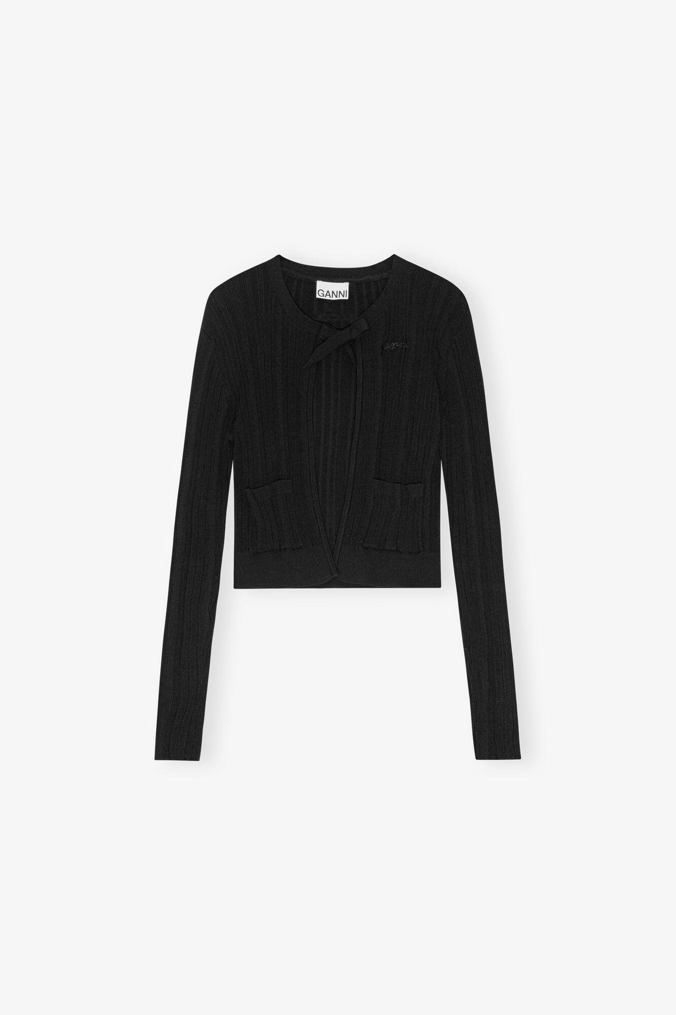 Black Open-front Cardigan Product Image