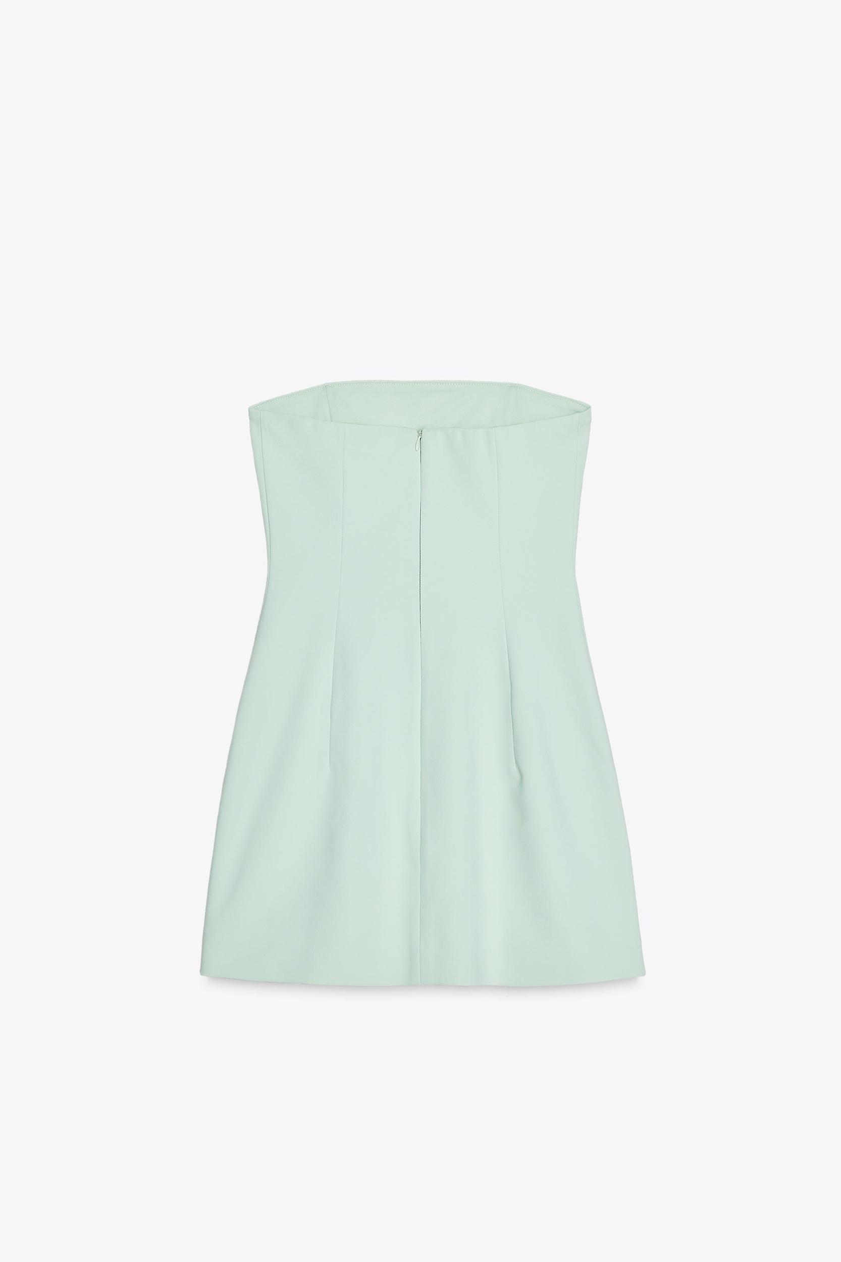 STRAPLESS RHINESTONE FLORAL DRESS Product Image