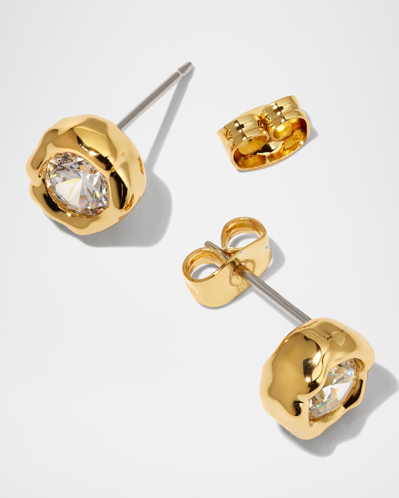 Asterales Molten Bezel Stud Earrings Product Image