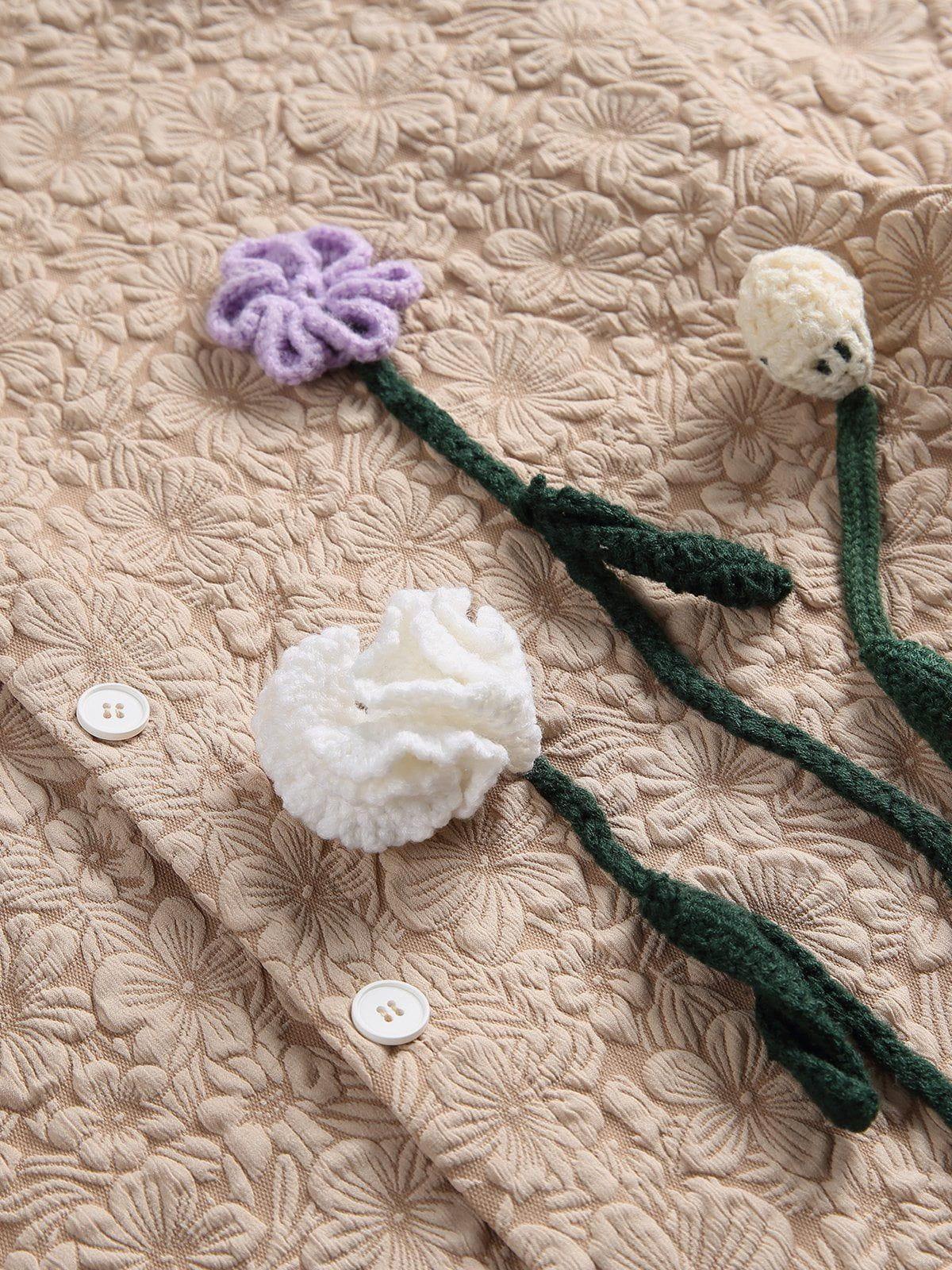 Aelfric Eden Textured Floral Short Sleeve Shirt Product Image