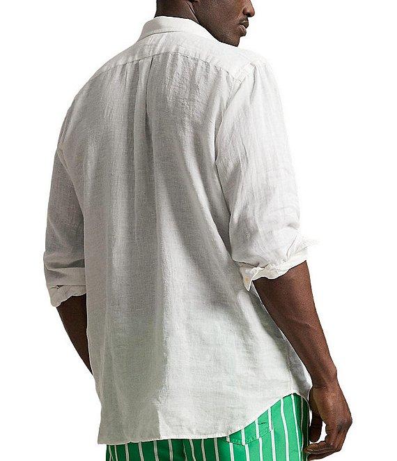 Polo Ralph Lauren Big & Tall Piece Dye Linen Long Sleeve Woven Shirt Product Image