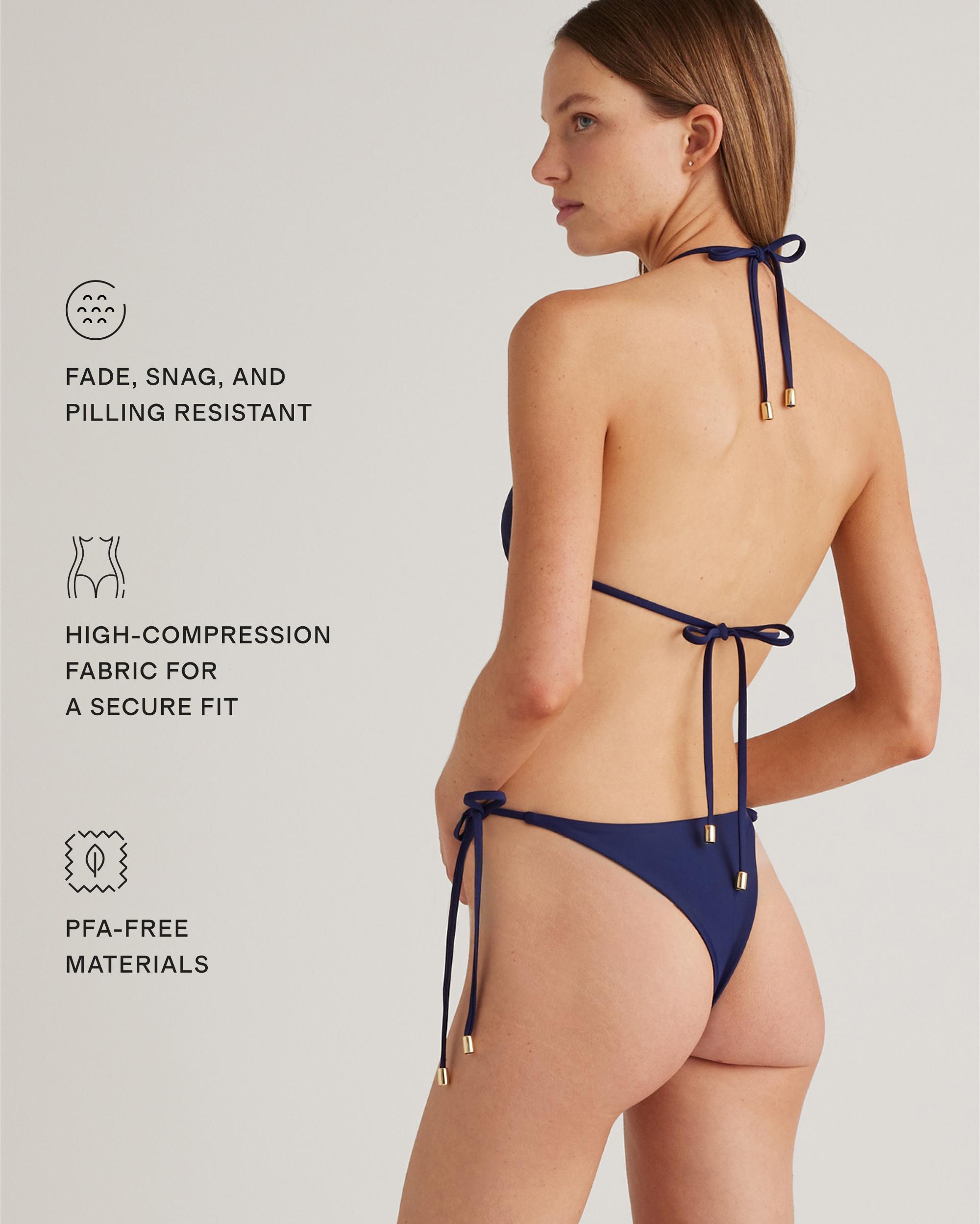 Quince | Women's Italian Adjustable Side-Tie Bikini Bottom 78% Recycled Polyamide, 22% Spandex Product Image