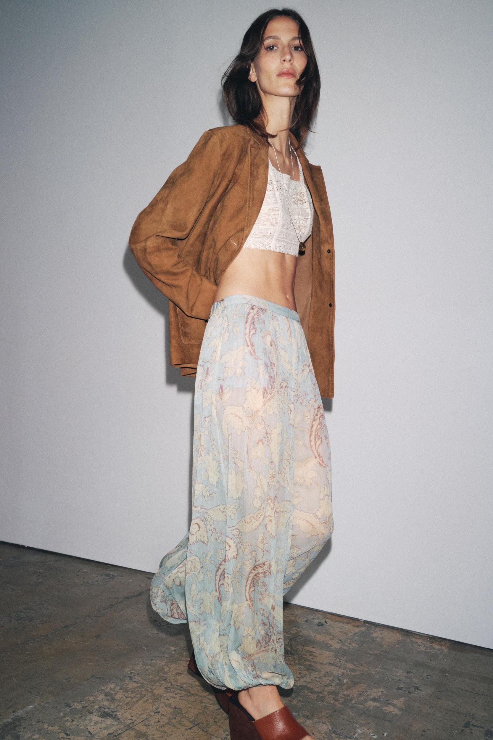 ZW COLLECTION FLORAL PUFF PANTS Product Image