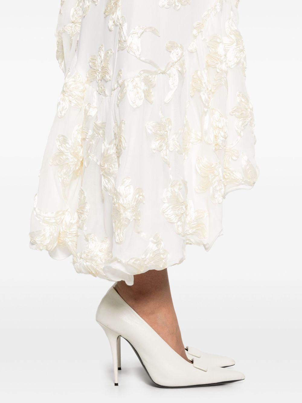 flower-mesh ruffle dress Product Image