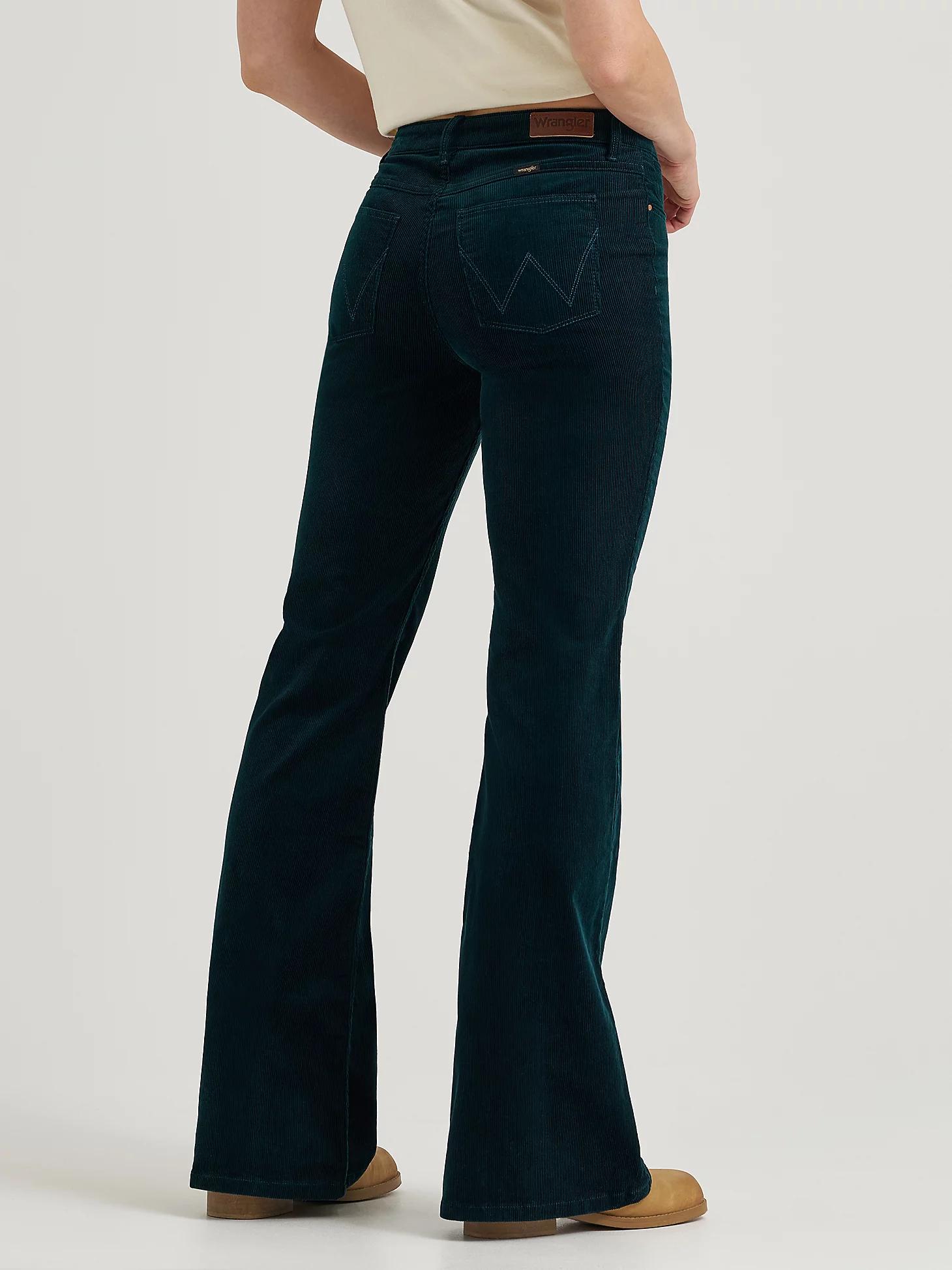 Women's Wrangler® Corduroy High Rise Fierce Flare Jean in Jewel Product Image