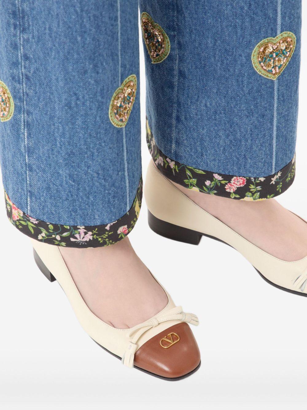 tassel-embellished leather ballet flats Product Image