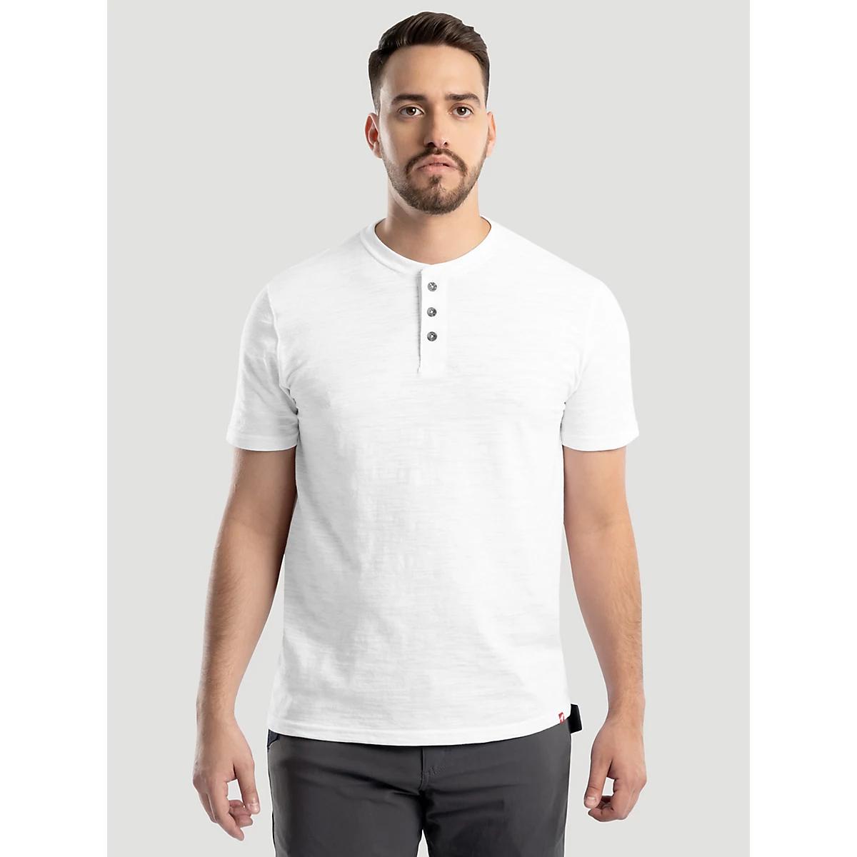 Men's Slub Knit Henley in Bright Product Image