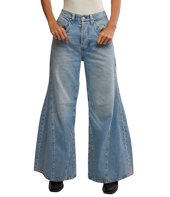 Free People We The Free Eden High Rise Slouchy Denim Flare Jeans Product Image