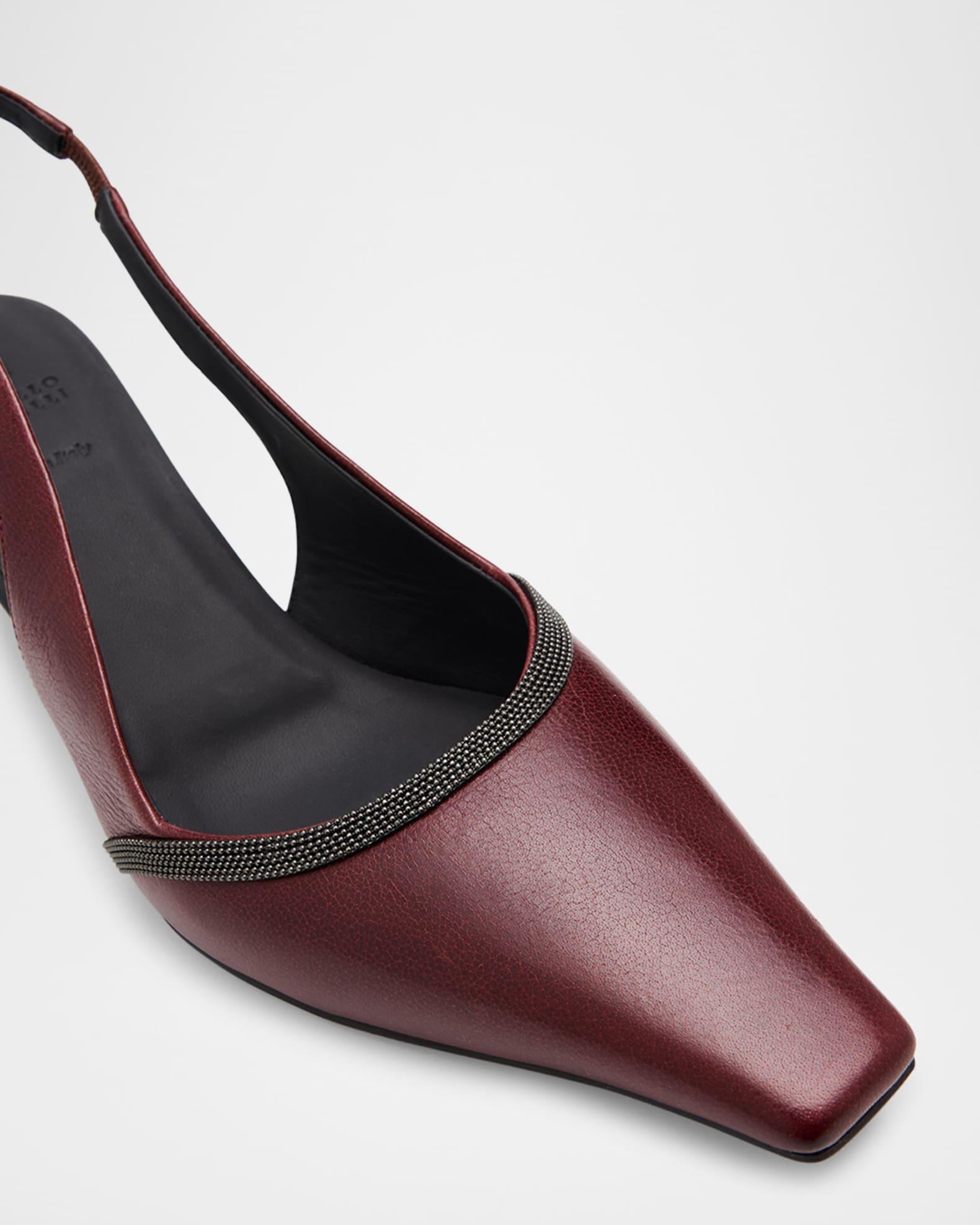 Leather Monili Slingback Pumps Product Image