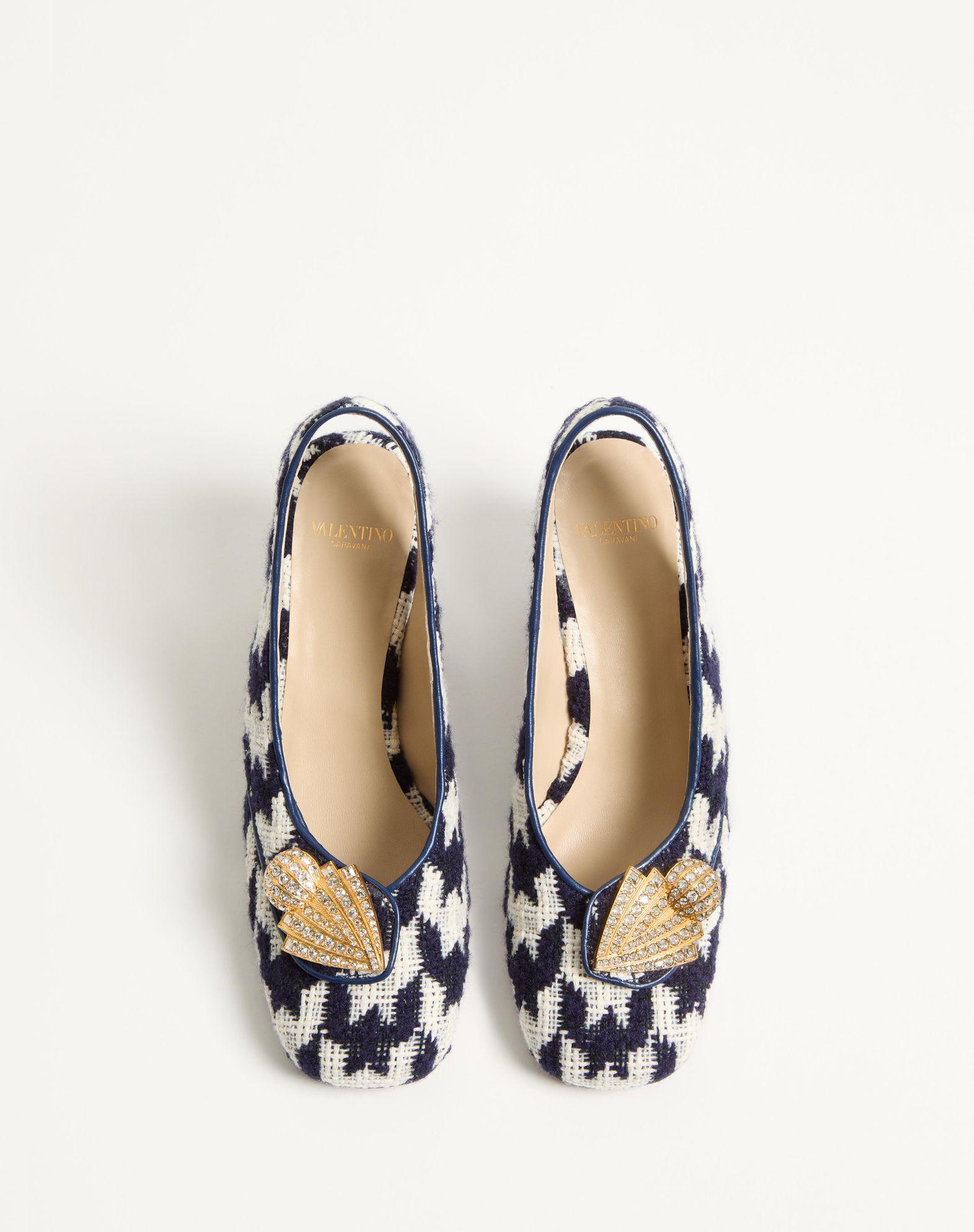 Adamantine Slingback Pumps In Tweed 60Mm Product Image