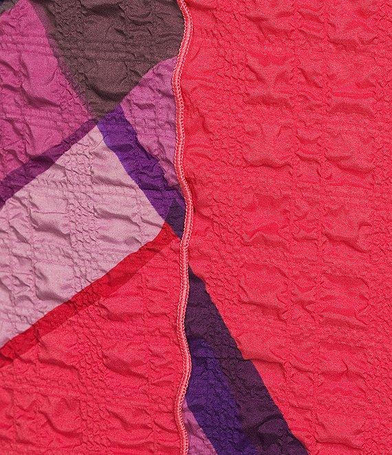 IC Collection Textured Knit Geometric Colorblock Print Mock Neck Sleeveless Midi Dress Product Image