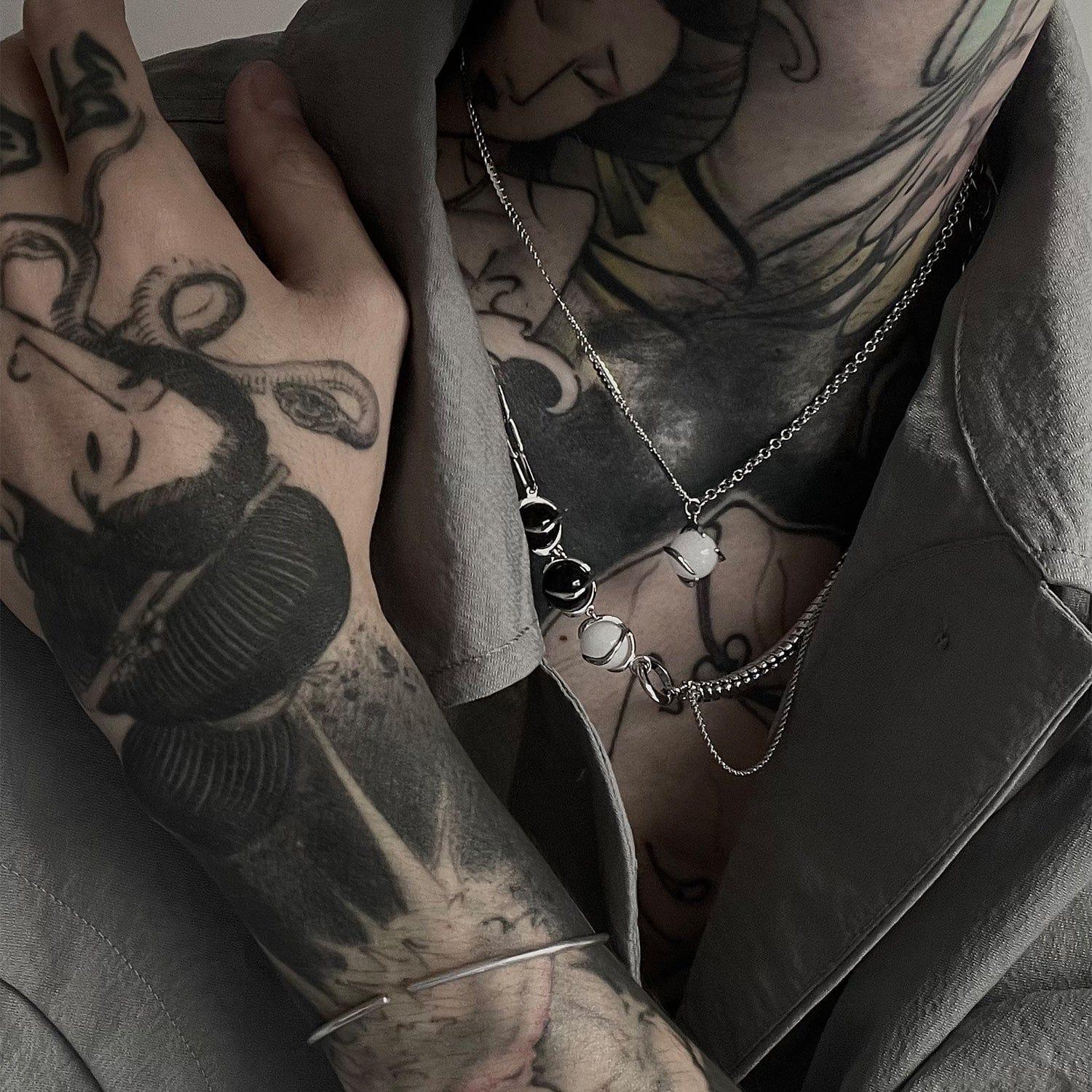 GHOST MULTI LAYER CHAIN NECKLACE Product Image