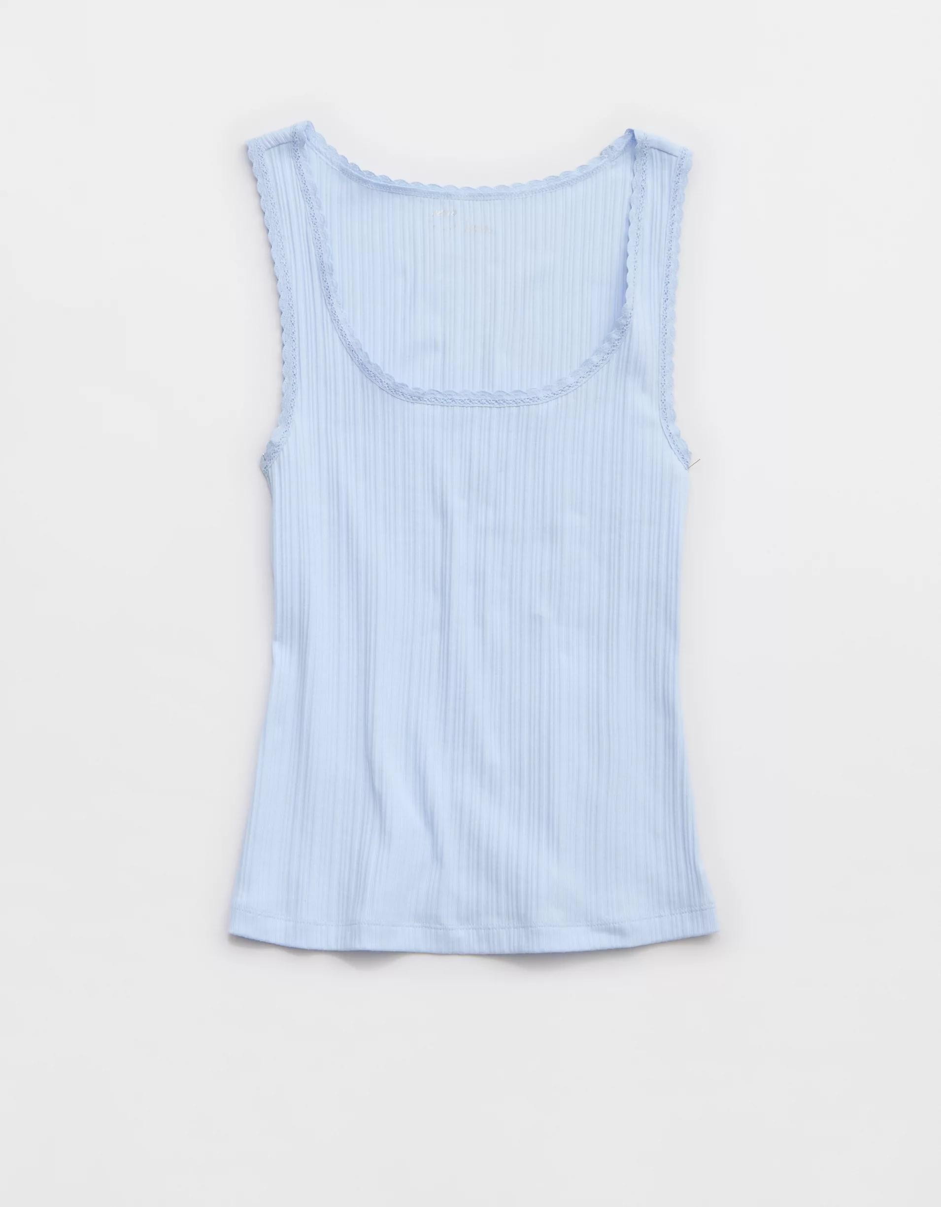 Aerie Ribbed Scoop Neck Tank Top Product Image