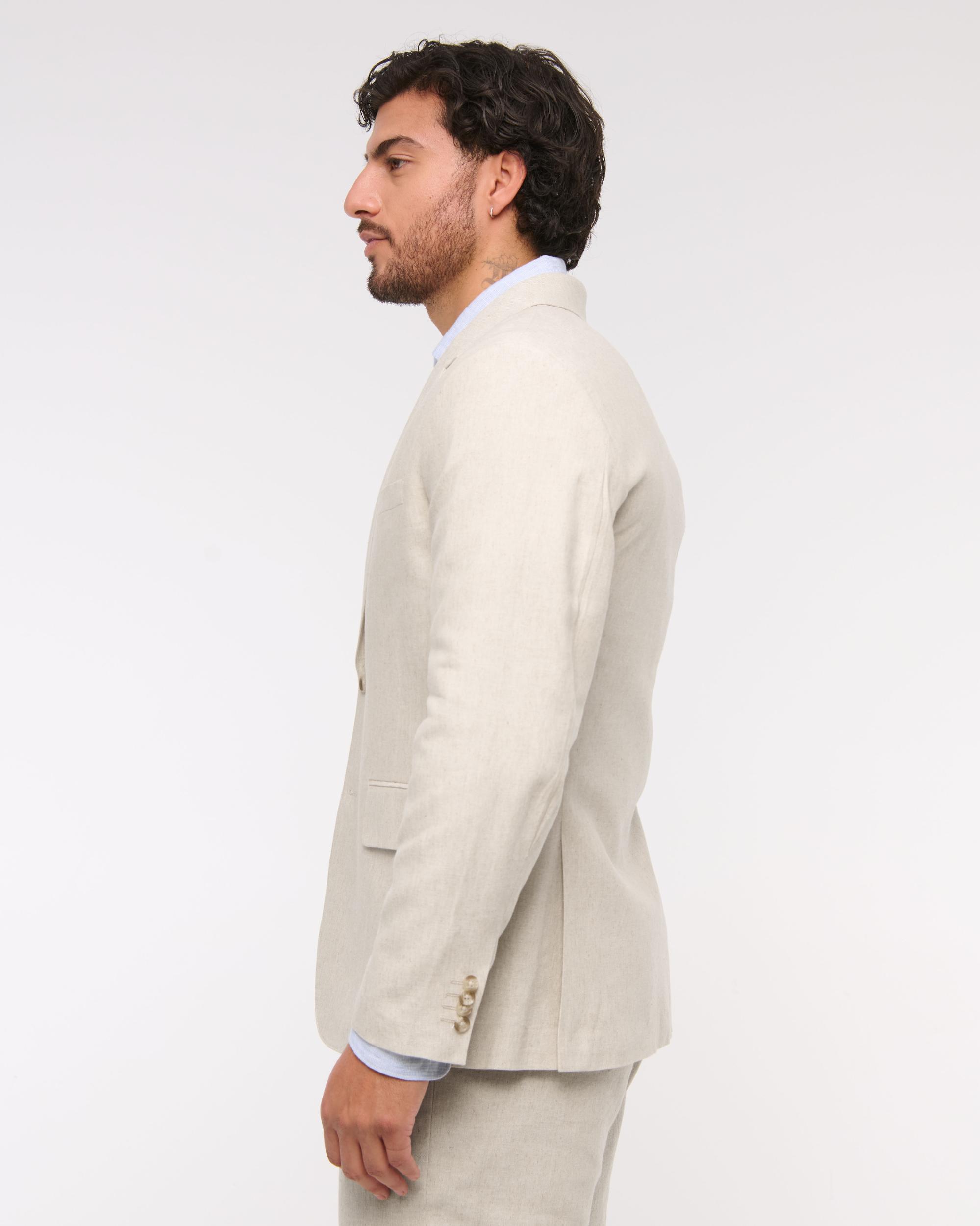 The A&F Collins Athletic Fit Linen-Blend Blazer Product Image