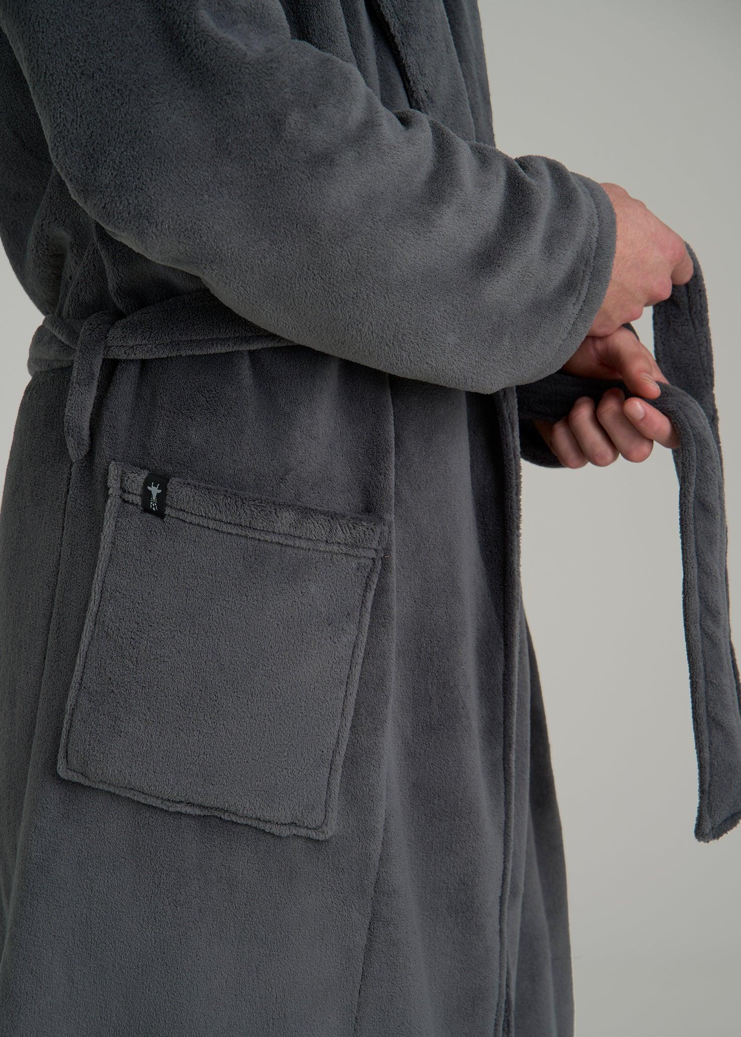 Robe for Tall Men in Charcoal Male Product Image