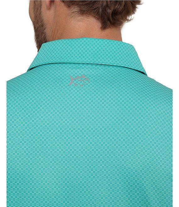 Southern Tide Performance Stretch Driver Coastal Geo Printed Short Sleeve Polo Shirt Product Image
