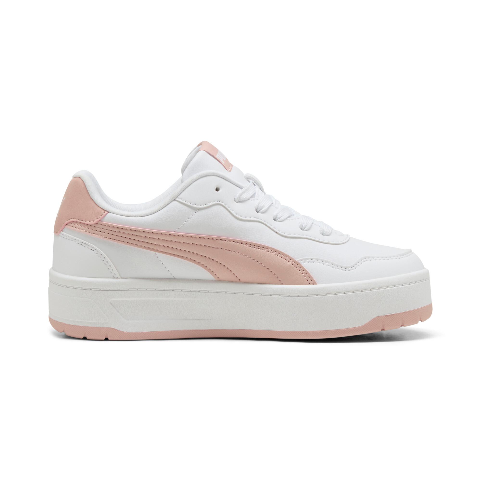 PUMA Court Lally Skye Women's Sneakers in White/Rose Quartz Product Image