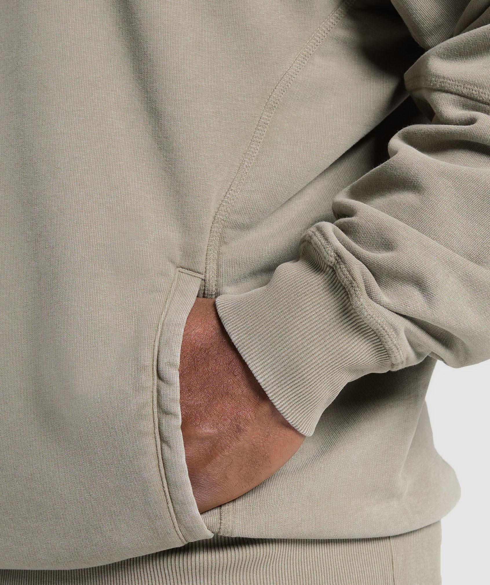 Gymshark Heritage Washed Hoodie - Utility Green Male Product Image